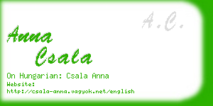 anna csala business card